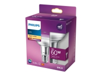 Philips - LED-spotlight - form: R80 - E27 - 4 W (motsvarande 60 W) - klass F - varmt vitt ljus - 2700 K