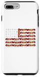 Coque pour iPhone 7 Plus/8 Plus Hot Dog Drapeau américain 4 juillet patriotique été barbecue drôle