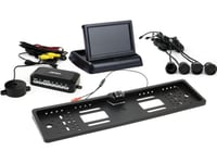 Amio Parkeringssensorsats Tft02 4,3" Med Kamera Hd-402-Led 4 Svarta Sensorer