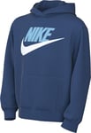 Nike Unisex Kids Hooded Long Sleeve Top K NSW Club FLC HDY Hbr, Court Blue/White/Aquarius Blue, FD2988-476, XS