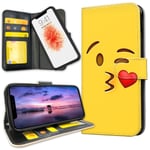 Iphone X - Plånboksfodral Emoji / Smiley