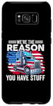 Coque pour Galaxy S8+ Nous sommes la raison pour laquelle vous avez des trucs Semi Truck American Trucker