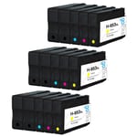 15 Ink Cartridges (Set + Bk) for HP Officejet Pro 7720, 8210, 8715, 8720, 8730