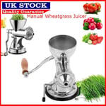 Hand Press Juicer Fruit Vegetable Juice Extractor Manual Wheatgrass Juicer UK