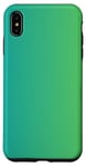 Coque pour iPhone XS Max Échantillon de couleur dégradé élégant bleu vert ciel frais art