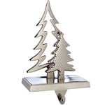 WeRChristmas Arbre de Noël plaqué Argent Support de décoration, en métal, 19 cm