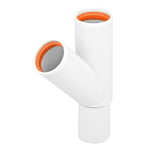 Faluplast avlopp T-rör 45 grader: 40 mm