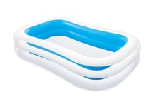 Intex Swim Centre Family Inflatable Pool, 264 x 178 x 53 cm (Blue & White) BNIB