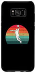 Coque pour Galaxy S8+ Vintage Basketball Dunk Retro Sunset Colorful Dunking Bball