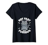 Womens Not Fast Just Furious, Cat and Mouse, Not Fast Just Furious V-Neck T-Shirt