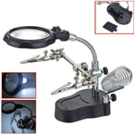 Soldering Magnifier With Led Light 3.5x Lens Auxiliary Clip A Lamp