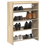 Skohylla sonoma-ek 60x25x81 cm konstruerat trä