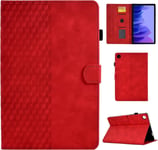 Mo-Bte Coque Pour Samsung Galaxy Tab A7 10.4 2022/2020 Housse De Protection En Cuir Pu Étui Case Tablette Étui Pour Samsung Galaxy Tab A7 (Sm-T500/T503/T505/T507), Rouge