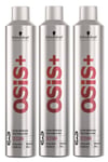 3 x Schwarzkopf Osis 3 Session Hair Spray Professional Extreme Hold 500ml