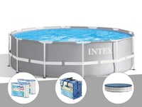 Piscine Intex Prism Frame Ronde 3.66x0.99m + Bâche Protection | Tubulaire, Échelle, Filtre Cartouche