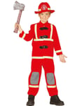 Brandmansdräkt med hatt för barn