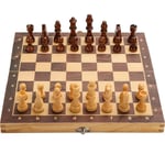 groove magneettinen puu taitettava shakkisetti huopa shakkilauta 39cm * 39cm sisäsäilytys aikuiset lapset lahja perheen peli shakkilauta