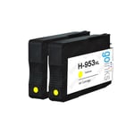 2 Yellow Ink Cartridges to replace HP 953Y (HP953XL) non-OEM / Compatible