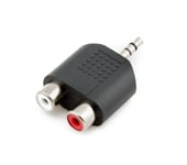 3.5 mm Male Stereo Plug to 2 RCA Female Jack Audio Y Splitter Adapter