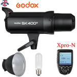 UK Godox 400w SK400II  2.4G X System Studio Flash Light+Xpro-N Trigger for Nikon