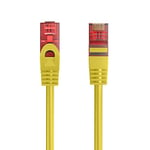 Câble Patch Ethernet Cat 6 U/UTP, Transmission jusqu'à 1Gigabit, AWG 26/7, 2 connecteurs RJ45. Idéal pour la Transmission par Fibre Optique avec des Liaisons Gigabit/LAN, 2m, Jaune