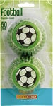 DECOCINO Football Muffin Cases (Pack of 50) - Football Muffin Decoration & Cupcake Decoration - Football Muffin Moulds | Football Cupcake Cases for Birthday Decoration