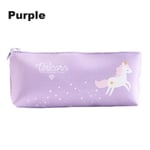 Unicorn Pencil Case Pu Pen Bag Makeup Pouch Purple