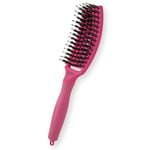 Olivia Garden Fingerbrush Care Iconic - Medium - Hot Pink - Brosse Démêlante en Poils de Sanglier & Nylon pour Cheveux Sains et Brillants