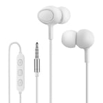 Yiwiso Sleep Earphones, Comfortable Wired Earbuds for Small Ear Canal Side Sleeper, Noise Isolating, In Ear Headphones with Mic for Sleeping Snoring, Air Travel, Relaxation, White
