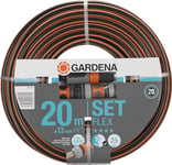 Gardena Tuyau "Comfort Flex" 9 x 9 13 mm (1/2") 20 m Noir/Orange, Gris/Orange, 20 m (1/2") avec connexion