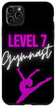 Coque pour iPhone 11 Pro Max Gymnastique Violet Blanc Niveau 7 Gymnaste Compete