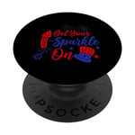4th Of July Get Your Sparkle On PopSockets Swappable PopGrip