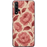 Huawei nova 5T Genomskinligt Skal Rose Bloom
