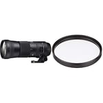 Sigma 745101 150 - 600 mm F5 - 6.3 DG OS HSM Contemporary Canon Mount Lens, Black & AFJ9A0 Protector,Black,95 mm