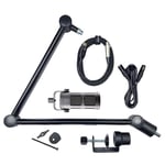 VOICECASTING PACK GREY - Mic, Boom & Cables - Complete kit for Podcast, Broadcast, Streaming, Gaming & VC - USB & XLR Cables – Plug & Play USB - Lifetime Microphone Warranty - Designed & Built in UK