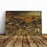 Big Box Art Canvas Print Wall Art Pieter Bruegel The Elder The Triumph of Death | Mounted & Stretched Box Frame Picture | Home Decor for Kitchen, Living Room, Bedroom, Multi-Colour, 20x14 Inch