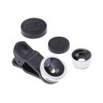 iplusmile 3 in 1 Phone Camera Lens Kit, 180° Fisheye Lens & 0.67X Wide Angle Lens & Macro Lens, Compatible for iPhone 6S/7/8/X (Silver)