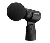 Shure Mv88 + Microphone USB Stéréo - Microphone du Condenseur pour Les Voix et Les Instruments en Streaming et Enregistrement, Mac & Windows Compatible - Black