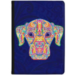 Azzumo Abstract Indian Style Dog Head Faux Leather Case Cover/Folio for the Apple iPad 10.2 (2020) 8th Generation