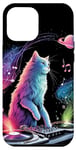 iPhone 14 Pro Max Cat DJ Electronic Beats of House Music Funny Space Case