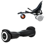 Paket Hoverboard Go Kart med Stötdämpare, 6.5 tums, Jetson Prism Black, Standard Räckvidd och Svart Hoverkart med Stötdämpare, Smart Balance