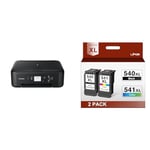 Canon PIXMA TS5150 3-in-1 Printer - Black & LIFOR 540XL 541XL Twin Pack Replacement 540 and 541