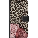 Asus Zenfone 10 Svart Plånboksfodral Leopardrosor
