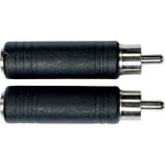 Adaptateur RCA M/jack Fem.em. 6.35 - Lot de 2