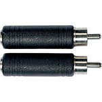 ADAPTATEUR RCA M/JACK FEM.EM. 6.35 - LOT DE 2