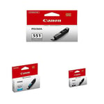 Canon Cli551 Ink Cartridge - Grey CLI551C Ink Cartridge - Blue Cli551 Ink Cartridge - Black