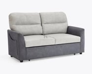 Dennis Fabric Pull Out Sofa Bed Duo Contrast Fabric and Side Pocket Storage