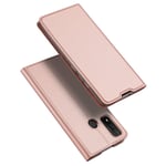 Huawei P Smart (2020) - DUX DUCIS Skin Pro læder cover - Rosa