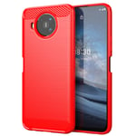 NOKOER Case for Nokia 8.3 5G, TPU Slim Phone Case, Flexible Material Air Cushion Anti-Drop Design Cover [Anti-Fingerprint] Silicone Case - Red