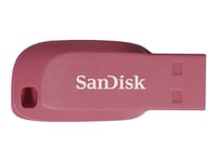 SanDisk Cruzer Blade - Clé USB - 64 Go - USB 2.0 - rose électrique